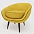 Mustard Yellow Furniture Set 3D model small image 1