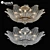 Elegant Crystal Ceiling Chandelier 3D model small image 1