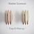 Vintage Danish Kastor Brass Sconces 3D model small image 1