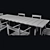 Tibbo Dedon Table & Chair Set 3D model small image 3