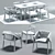 Modern Furniture Set: Esbjorn Chair, Tranetorp Table, PS LED Lamp 3D model small image 3