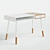 Scandi Style White Desk Sonnenblick 3D model small image 2