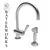 Orleans White Porcelain Kitchen Faucet 3D model small image 1