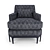 Celestial Comfort: Baker Celestite Lounge Chair 3D model small image 3