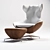 Elegant Crafted Caruzzo Swivel Chair 3D model small image 1