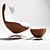 Elegant Crafted Caruzzo Swivel Chair 3D model small image 2