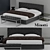 Minimalist Minotti Bartlett Bed 3D model small image 1