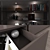 Modern Living: Rimadesio Abacus with Ligne Roset Accessories 3D model small image 3