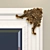 Elegance Gold Wall Mirror 3D model small image 3