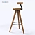 Nuevo Theo Barstool: Sophisticated and Sleek Seating 3D model small image 2