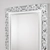 Exquisite Floral Carved Leaner Mirror 3D model small image 3