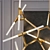 Agnes Chandelier 20-Light Bronze/Gold/Silver/Black/White 3D model small image 2