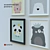 Scandinavian Style Bear Posters 3D model small image 2