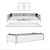 Luxury Montauksofa Harris & Archetype Marble Table 3D model small image 2