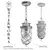 Modern Glass Pendant Ceiling Lamp 3D model small image 1
