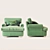 Classic Comfort: Finkeldei Cornwall Armchair 3D model small image 2