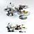 Italian Design Coffee Tables Set 3D model small image 1