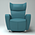 Luxurious KLER OPUS Armchair w120 3D model small image 2