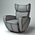 Luxurious KLER OPUS Armchair w120 3D model small image 3