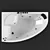 Orans OLS-6057(L) Hydro Massage Bathtub 3D model small image 3