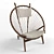 Designer Round Armchair by Hans Wegner 3D model small image 1