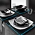 Elegant Luminarc Dinnerware Set 3D model small image 1