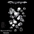 Hanami Glass Pendant Light - Exquisite Elegance 3D model small image 1