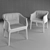 Elegant Comfort: Mivida Armchair 3D model small image 3