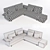 Modular Bonaldo Gossip Sofa 3D model small image 3