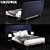 Sleek Contrast Bed by Bonaldo 3D model small image 1