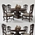 Elegant Adagio Dining Set 3D model small image 1