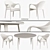 Tango Dedon Dining Set: Armchair and Table 3D model small image 1