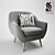 Cozy Actona Elly Armchair: Perfect for Relaxing 3D model small image 1