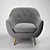 Cozy Actona Elly Armchair: Perfect for Relaxing 3D model small image 3