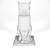 Elegant Bronze Cat Art Deco 3D model small image 3