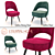 Essential Home Collins Velvet Chair 3D model small image 1