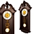 Rustic Wooden Wall Clock 3D model small image 2