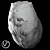 Beaver Plaster Head 3D model small image 1