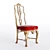 Elegant Provasi Carved Chair 3D model small image 2