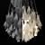 Elegant Glass Pendant Light 3D model small image 3