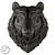 Bear Head Plaster Sculpture 3D model small image 1