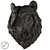 Bear Head Plaster Sculpture 3D model small image 2