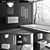 Modern Bathroom Furniture Set Piana 3D model small image 1
