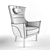 Stylish Stockholm High-Back Armchair 3D model small image 3