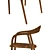 Neva Chair: Authentic American Walnut Texture 3D model small image 3