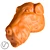 Adorable Fox Terrier Head Sculpture 3D model small image 1