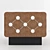 Vintage Soviet Leather Ottoman 3D model small image 2