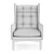 West Elm James Harrison Leather Wing Chair 3D model small image 3