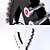 Dynamic Chrome Dumbbell Set with X-Shape Stand 3D model small image 3