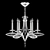 Marquise Crystal Chandelier, Platinized Silver Leaf Finish 3D model small image 1